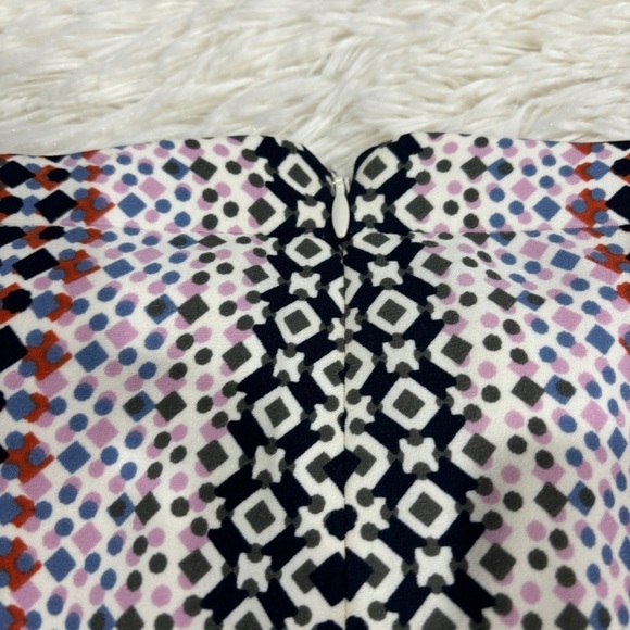 J CREW NET A PORTER DESIGNER GEOMETRIC PRINT MULTICOLOURED SKIRT Size 2 - Picture 9 of 13